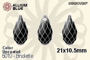 Swarovski Briolette Pendant (6010) 21x10.5mm - Colour (Uncoated)