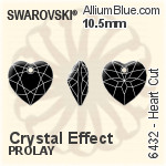 Swarovski Heart Cut Pendant (6432) 8mm - Clear Crystal