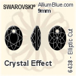 スワロフスキー Elliptic カット ペンダント (6438) 11.5mm - クリスタル エフェクト PROLAY
