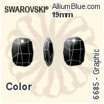 Swarovski Graphic Pendant (6685) 38mm - Colour (Uncoated)