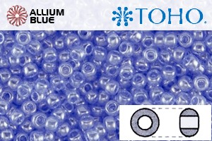 TOHO Round Seed Beads (RR3-107) 3/0 Round Extra Large - Transparent-Lustered Lt Sapphire