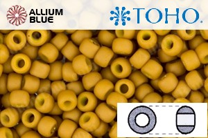 TOHO Round Seed Beads (RR6-1623F) 6/0 Round Large - Opaque-Frosted-Gold-Lustered Yellow