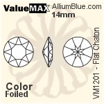 ValueMAX Chessboard Circle Flat Back (VM2035) 16mm - Color With Foiling