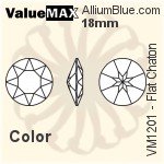 ValueMAX Flat Chaton (VM1201) 18mm - Crystal Effect With Foiling