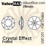 ValueMAX Flat Chaton (VM1201) 25mm - Clear Crystal With Foiling