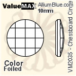 ValueMAX Chessboard Circle Flat Back (VM2035) 10mm - Color With Foiling