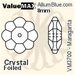 ValueMAX Maragarita Sew-on Stone (VM3700) 8mm - Clear Crystal With Foiling