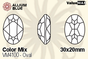 ValueMAX Oval Fancy Stone (VM4100) 30x20mm - Color Mix