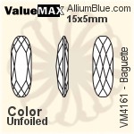 ValueMAX Elongated Baguette Fancy Stone (VM4161) 15x5mm - Color Unfoiled