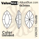 ValueMAX Navette Fancy Stone (VM4200) 6x3mm - Color Unfoiled