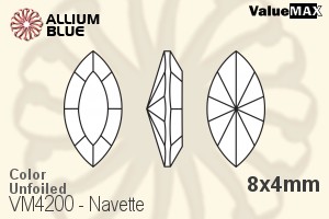 VALUEMAX CRYSTAL Navette Fancy Stone 8x4mm Jet