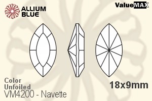 VALUEMAX CRYSTAL Navette Fancy Stone 18x9mm Jet