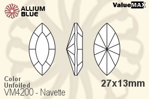 VALUEMAX CRYSTAL Navette Fancy Stone 27x13mm Jet