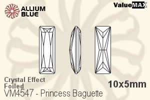 ValueMAX Princess Baguette Fancy Stone (VM4547) 10x5mm - Crystal Effect With Foiling