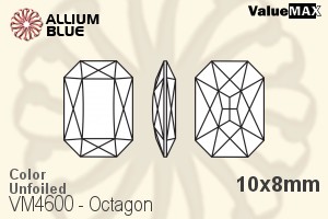 VALUEMAX CRYSTAL Octagon Fancy Stone 10x8mm Jet