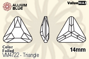 VALUEMAX CRYSTAL Triangle Fancy Stone 14mm Light Peach F