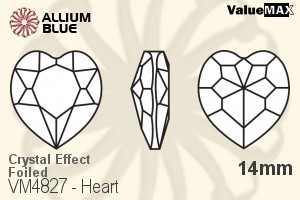 VALUEMAX CRYSTAL Heart Fancy Stone 14mm Crystal Champagne F