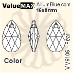 ValueMAX Pear (VM6106) 16x9mm - Color