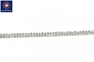 Swarovski Crystal Mesh Standard 2 Rows (40001), With Stones in PP21 - Clear Crystal