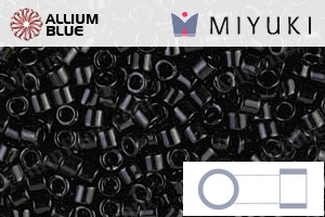 MIYUKI Delica® Seed Beads (DBM0010) 10/0 Round Medium - Black