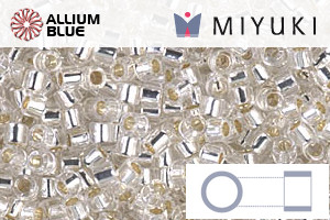 MIYUKI Delica® Seed Beads (DBM0041) 10/0 Round Medium - Silver Lined Crystal