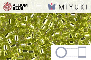 MIYUKI Delica® Seed Beads (DBM0147) 10/0 Round Medium - Silver Lined Chartreuse