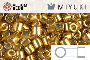 MIYUKI Delica® Seed Beads (DBL1832) 8/0 Round Large - DURACOAT Galvanized Gold