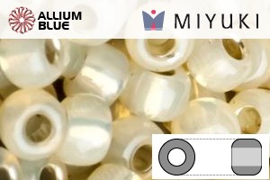 MIYUKI Round Rocailles Seed Beads (RR11-2358) 11/0 Small - Silverlined Light Honey Opal