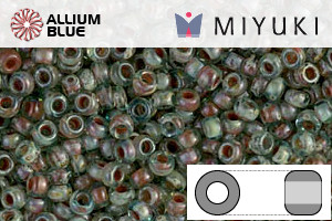 MIYUKI Round Seed Beads (RR11-4506) - Transparent Sea Foam Picasso