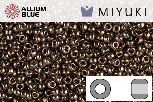 MIYUKI Round Rocailles Seed Beads (RR15-0457) 15/0 Extra Small - Metallic Dark Bronze