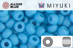 MIYUKI Round Rocailles Seed Beads (RR6-0413F) 6/0 Extra Large - Matte Opaque Turquoise Blue