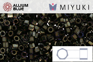 MIYUKI Delica® Seed Beads (DBMC0007) 10/0 Hex Cut Medium - Metallic Brown Iris