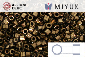 MIYUKI Delica® Seed Beads (DBMC0022) 10/0 Hex Cut Medium - Metallic Dark Bronze