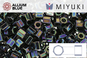 MIYUKI Delica® Seed Beads (DBLC0005) 8/0 Hex Cut Large - Metallic Variegated Blue Iris