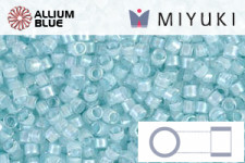 MIYUKI Delica® Seed Beads (DB0078) 11/0 Round - Aqua Mist Lined Crystal Luster