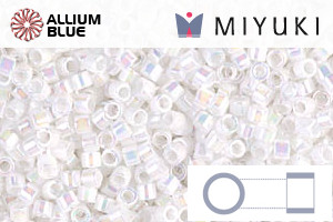 MIYUKI Delica® Seed Beads (DB0202) 11/0 Round - White Pearl AB