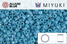 MIYUKI Delica® Seed Beads (DB0218) 11/0 Round - Opaque Med Turquoise Blue Luster