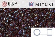 MIYUKI Delica® Seed Beads (DB1392) 11/0 Round - Dyed Silver Lined Orange