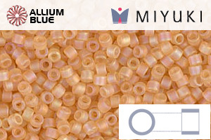 MIYUKI Delica® Seed Beads (DB0852) 11/0 Round - Matte Transparent Light Topaz AB