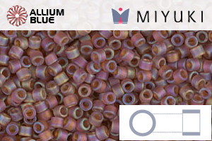 MIYUKI Delica® Seed Beads (DB0853) 11/0 Round - Matte Transparent Dark Topaz AB