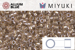 MIYUKI Delica® Seed Beads (DB0907) 11/0 Round - Sparkling Beige Lined Crystal