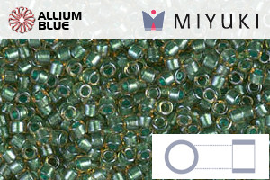 MIYUKI Delica® Seed Beads (DB0917) 11/0 Round - Sparkling Turquoise Green Lined Topaz