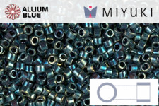 MIYUKI Delica® Seed Beads (DB1006) 11/0 Round - Metallic Blue Green Gold Iris