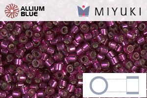 MIYUKI Delica® Seed Beads (DB1342) 11/0 Round - Dyed Silver Lined Raspberry