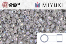 MIYUKI Delica® Seed Beads (DB1508) 11/0 Round - Opaque Light Smoke AB