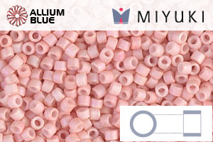 MIYUKI Delica® Seed Beads (DB1523) 11/0 Round - Matte Opaque Light Salmon AB