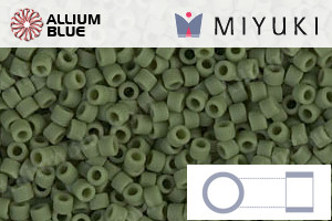 MIYUKI Delica® Seed Beads (DB1585) 11/0 Round - Matte Opaque Avocado