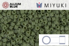 MIYUKI Delica® Seed Beads (DB0882) 11/0 Round - Matte Opaque Gray AB