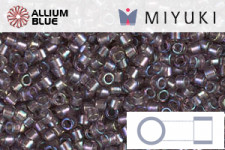 MIYUKI Delica® Seed Beads (DB1760) 11/0 Round - Sparkling Lined Smokey Amethyst AB