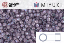 MIYUKI Delica® Seed Beads (DB1789) 11/0 Round - White Lined Amethyst AB